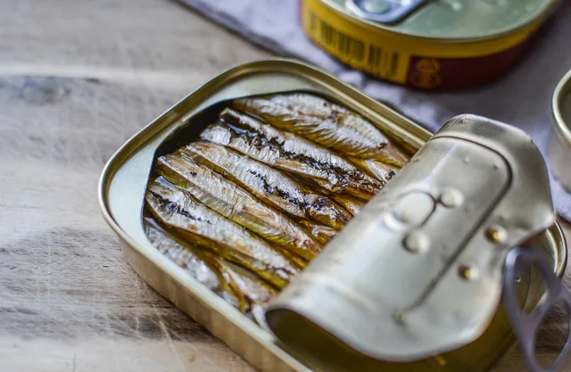 fish, can, metallic, aluminum, container, storage, sprats, sardines, omega 3, nature, fish oil, gray fish, gray fishing, gray metal. Permit and label checks New York buyers run on makers